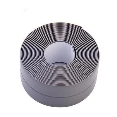 Storazone gray / 3.2M X 3.8 CM For Bathroom Kitchen Accessories Shower Bath Sealing Strip Tape Caulk Strip Self Adhesive Waterproof Wall Sticker Sink Edge Tape