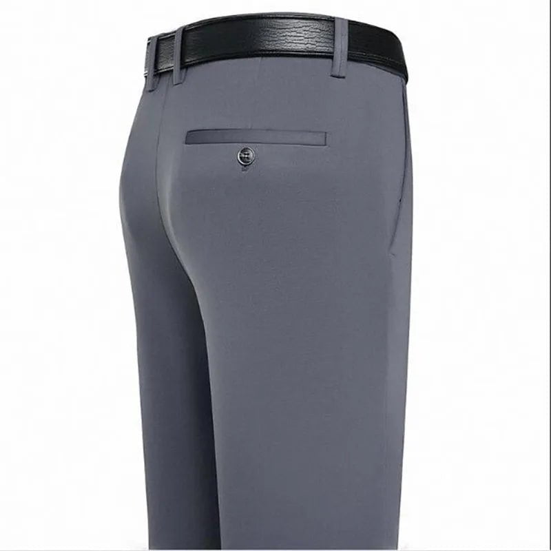 Storazone GRAY / 31 2020 Mens Suit Pants Autumn Spring Business Dress Pants Casual Straight Pants Male cashmere trousers pantalon de vestir hombre