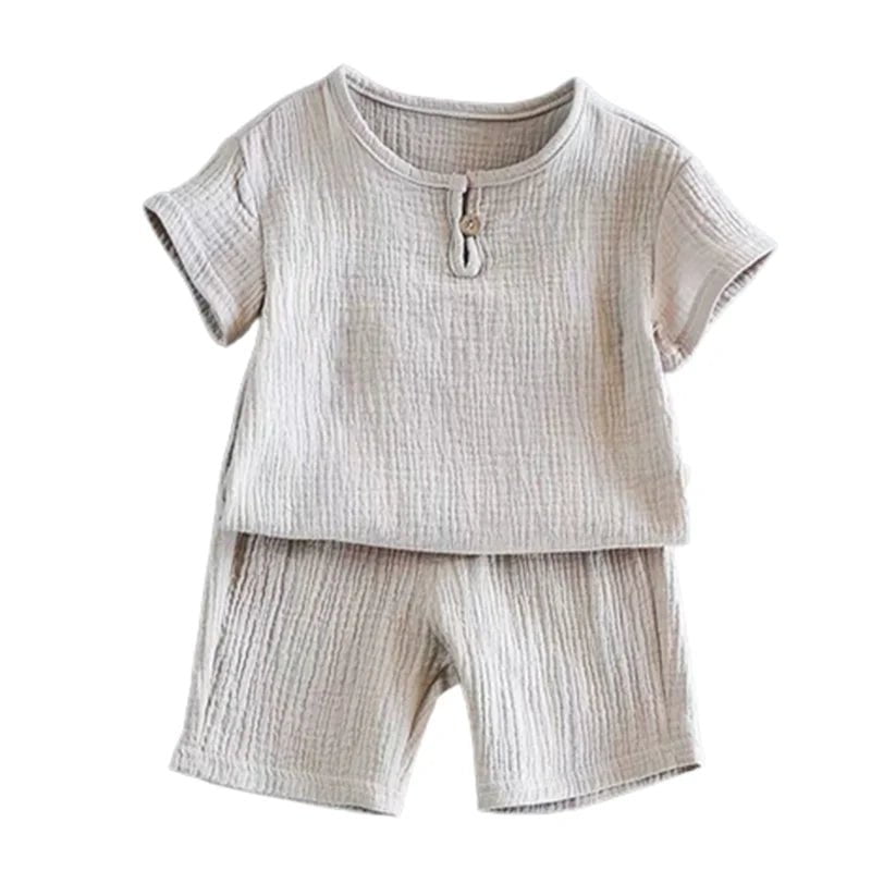 Storazone gray / 3T Baby Boys Clothing Sets 0-5 Years Summer Cotton T-Shirt Children Boys Clothes Suit for Kids Outfit Shorts Outfit Infant