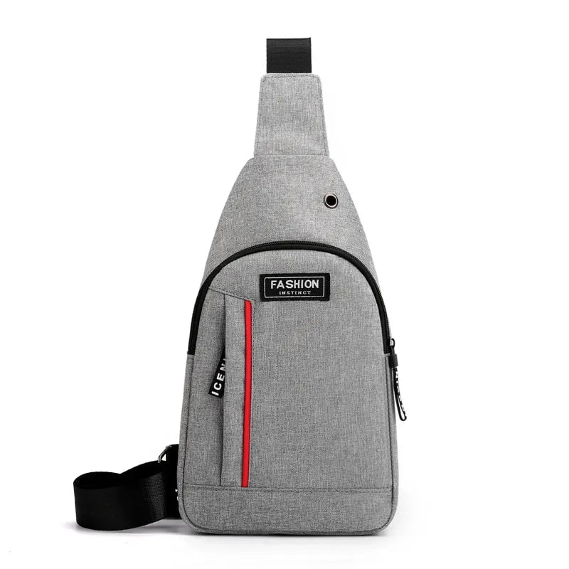 Storazone Gray B Men Fashion Multifunction Shoulder Bag Crossbody Bag On Shoulder Travel Sling Bag Pack Messenger Pack Chest Bag For Male
