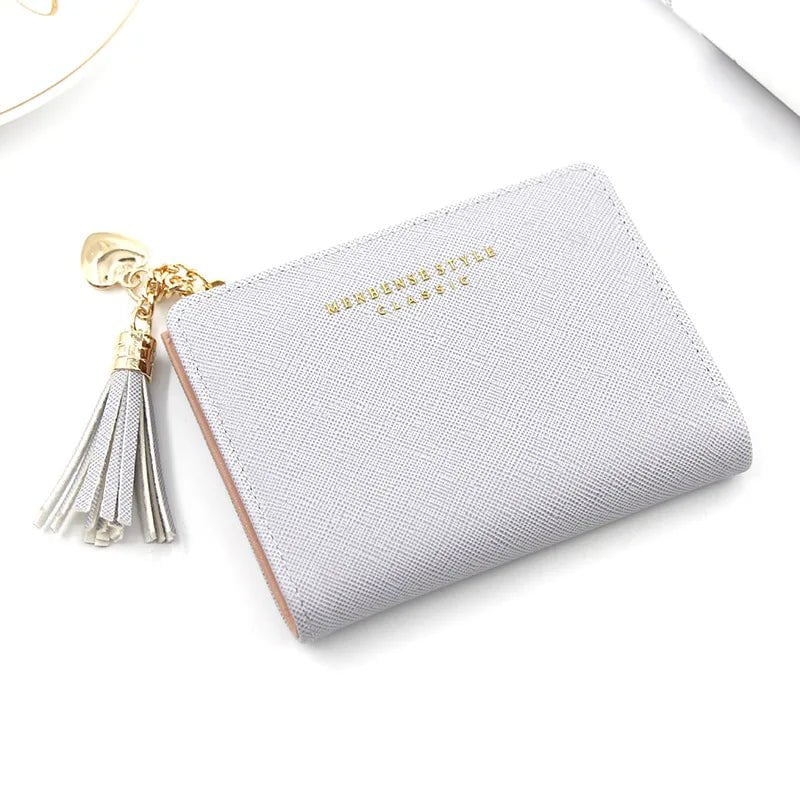 Storazone Gray-B Women's Wallet Short Women Coin Purse Fashion Wallets For Woman Card Holder Small Ladies Wallet Female Hasp Mini Clutch For Girl