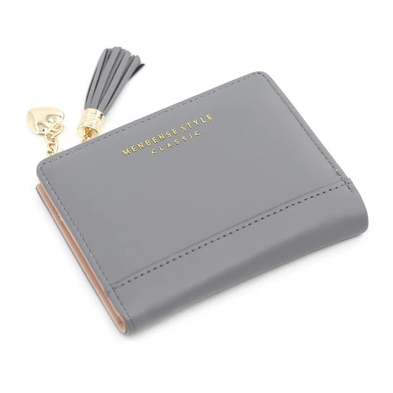 Storazone Gray-C Women's Wallet Short Women Coin Purse Fashion Wallets For Woman Card Holder Small Ladies Wallet Female Hasp Mini Clutch For Girl