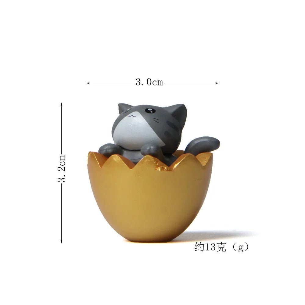 Storazone gray cat figure 8 Cat on Toilet Resin Home Decoration Action Figure Dollhouse Landscape Accessories Fairy Garden Miniatures Desktop Model Ornament