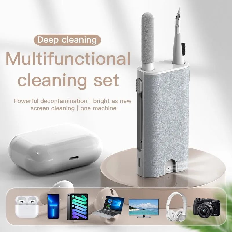 Storazone GRAY Earphone Cleaner Brush Kit Camera Phone Tablet Laptop TV Cleaning Tools Headset Pen Cleaning for 5 in 1