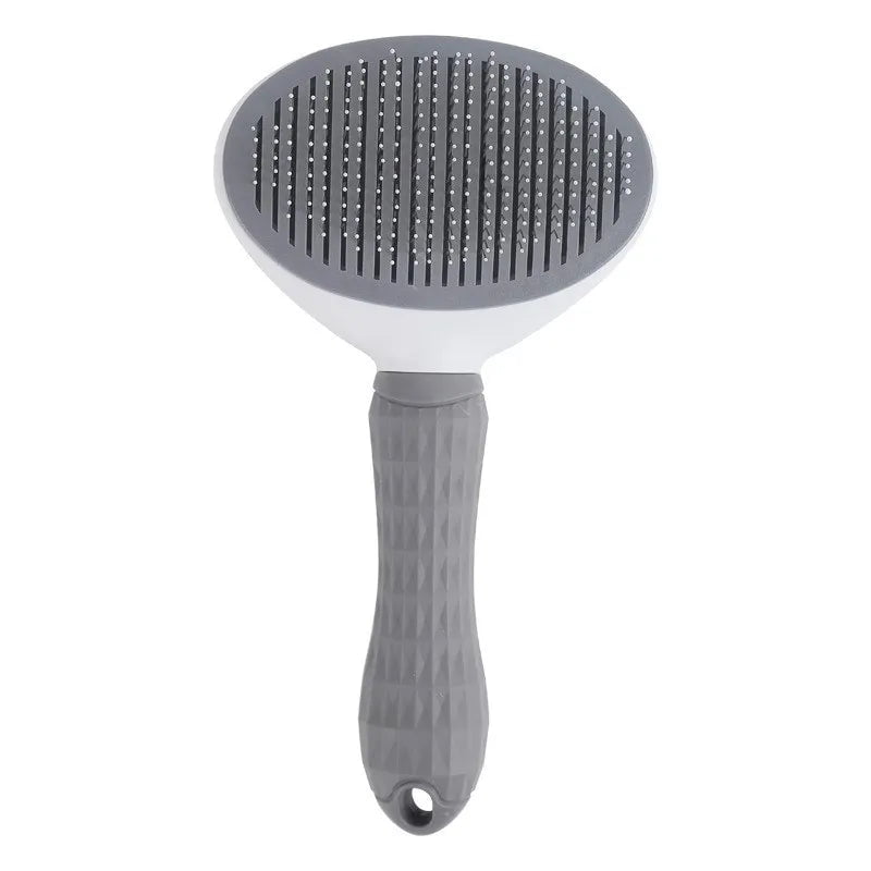 Storazone GRAY Pet Dog Brush Cat Comb Self Cleaning Pet Hair Remover Brush For Dogs Cats Grooming Tools Pets Dematting Comb Dogs Accessories