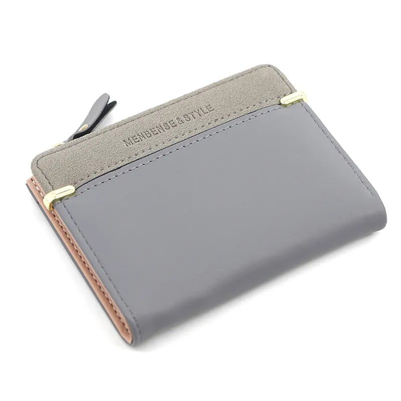 Storazone gray Women's Wallet Short Women Coin Purse Fashion Wallets For Woman Card Holder Small Ladies Wallet Female Hasp Mini Clutch For Girl