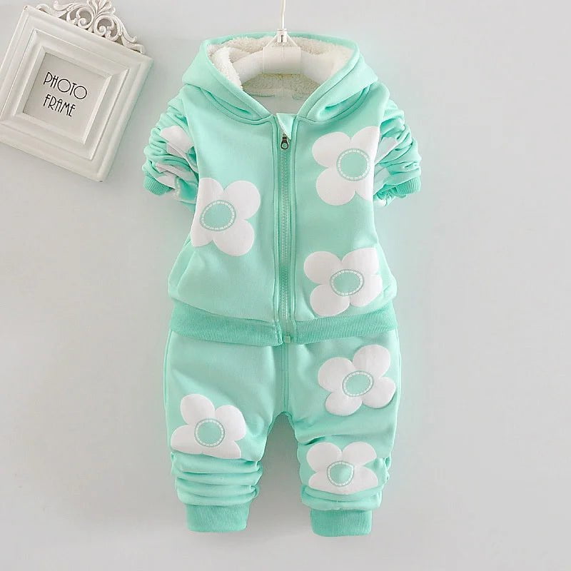 Storazone Green 1 / 5T(Size 120) Toddler Boys Clothes 2023 Autumn Winter Kids Girls Clothes Hooded+Pant 2pcs Outfit Children Clothing Suit For Boys Clothing Sets