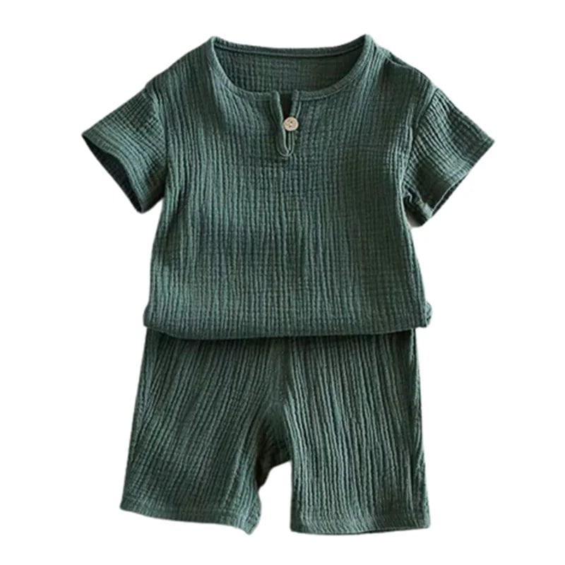 Storazone green / 18M Baby Boys Clothing Sets 0-5 Years Summer Cotton T-Shirt Children Boys Clothes Suit for Kids Outfit Shorts Outfit Infant