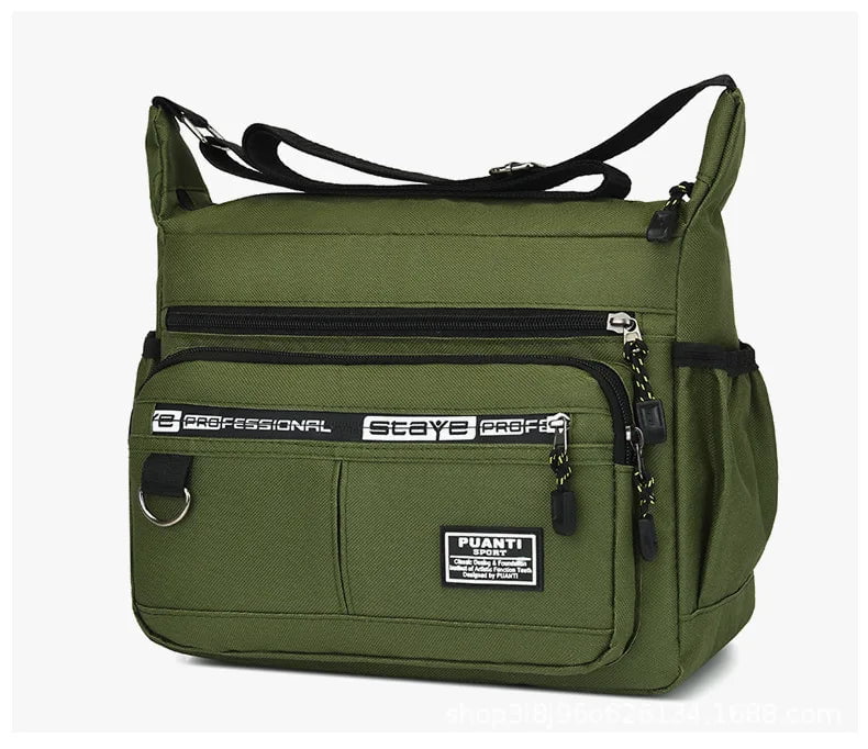 Storazone green 2023 Men's Messenger Bag Crossbody Shoulder Bags Men Small Sling Pack For Work Business Waterproof Oxford Packs Satchel Purse