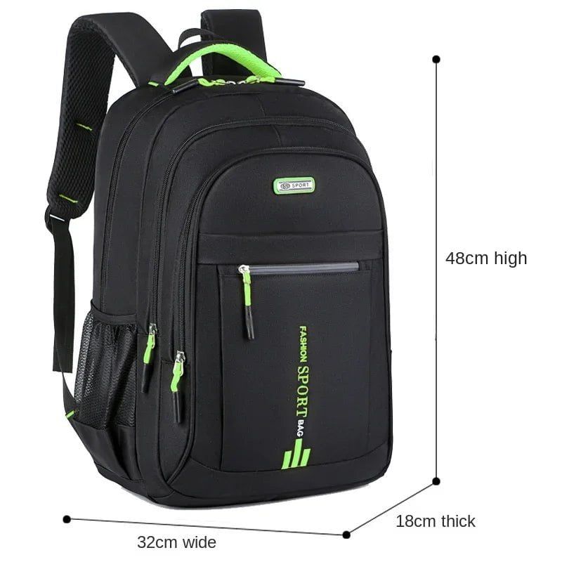 Storazone green-A Men's Backpacks Oxford Waterproof Rucksack Business Computer Bag Casual Travel Backpack Senior High School Student Schoolbag