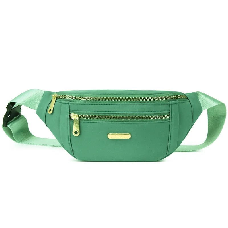 Storazone Green Fanny Packs Waist Pack for Women, Waterproof Waist Bag with Adjustable Strap for Travel Sports Running