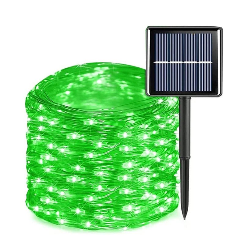 Storazone green light / 7M 50LED 5M/12M/22M/32M Solar Light Outdoor Garden Fairy String Light Led Twinkle Waterproof Lamp for Christmas Patio Tree Party