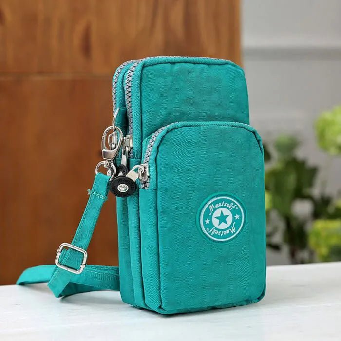 Storazone green Mobile phone bag women's mobile phone bag packaging zipper printing small bag summer shoulder bag bag women's messenger bag