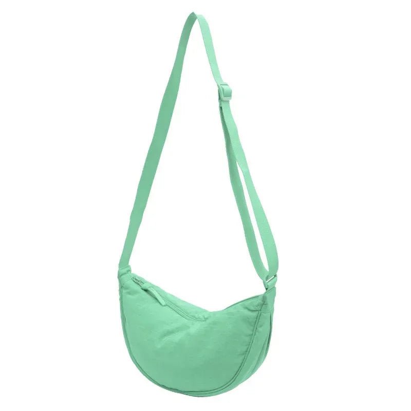 Storazone Green Nylon Hobos Chest Shoulder Bag Large Capacity Travel Crossbody Half Moon Belt Messenger for Women Bags Dropshipping / Wholesale