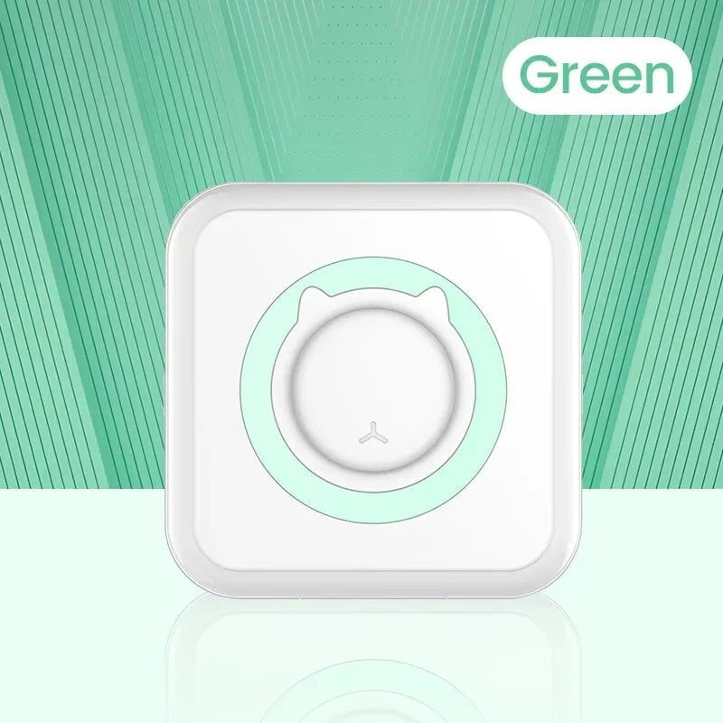 Storazone Green Olaf Mini Printer Portable Thermal Stickers Paper Inkless Bluetooth Wireless Impresora Android IOS Portable Label Printer