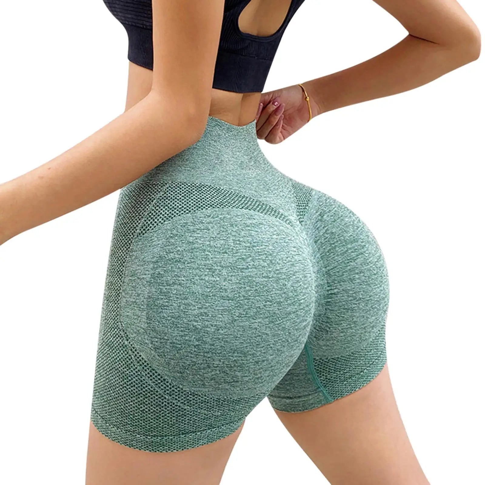 Storazone GREEN shorts / S M(40-65KG)-Shorts Push Up Sports Shorts For Women Cycling Shorts Jogging Fitness High Waist Gym shorts Leggings Women Yoga Clothing Women Shorts