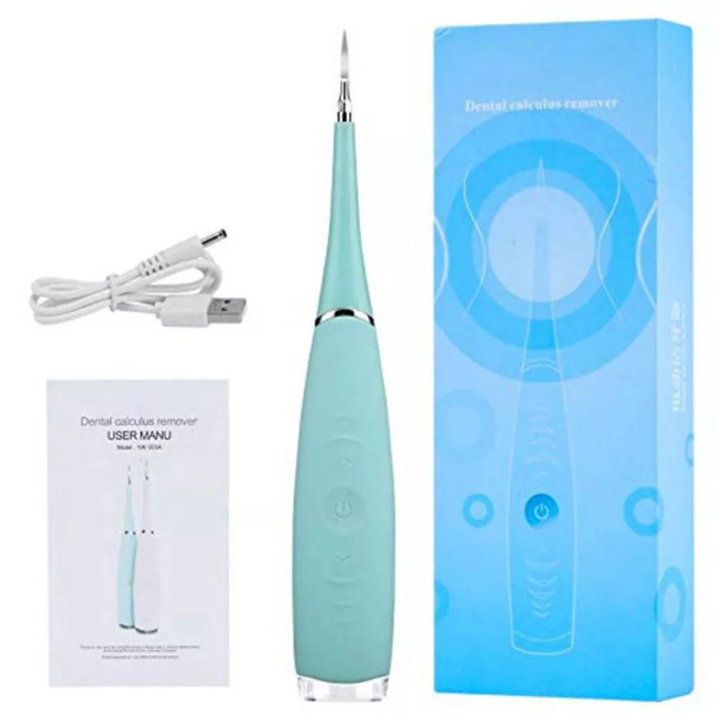 Storazone Green with box pack Portable Electric Sonic Dental Teeth Scaler Tooth Calculus Stains Tartar Remover Tooth Cleaner Teeth Whitening Tool Dropship