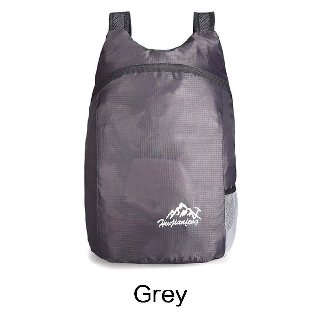 Storazone Grey JJYY Foldable Waterproof Outdoor Sports Backpack - Ultra Light Portable Travel Bag for Travel Camping Running Fitness Shopping