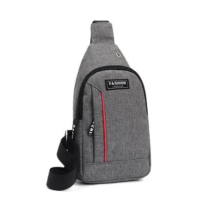 Storazone grey Men Shoulder Bags Nylon Waist Packs Sling Bag Crossbody Outdoor Sport Shoulder Chest Daily Picnic Canvas Messenger Bag Bolsa