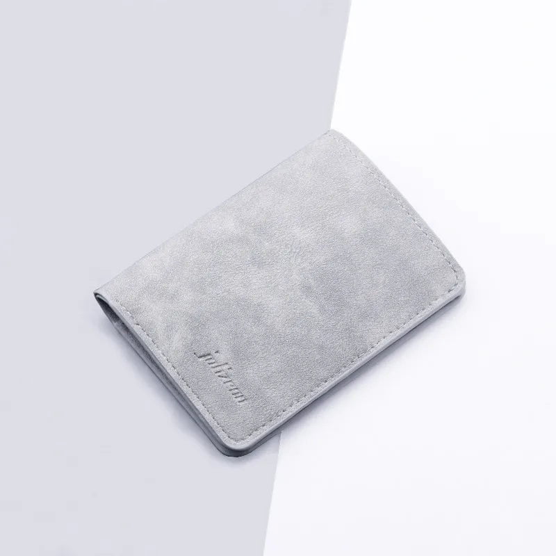 Storazone Grey Men/Women Fashion Wallet ID/credit Card Holder Wallet for Men Multi-Card BagHolder Two Fold Small Wallet Black/gray Coin Purse