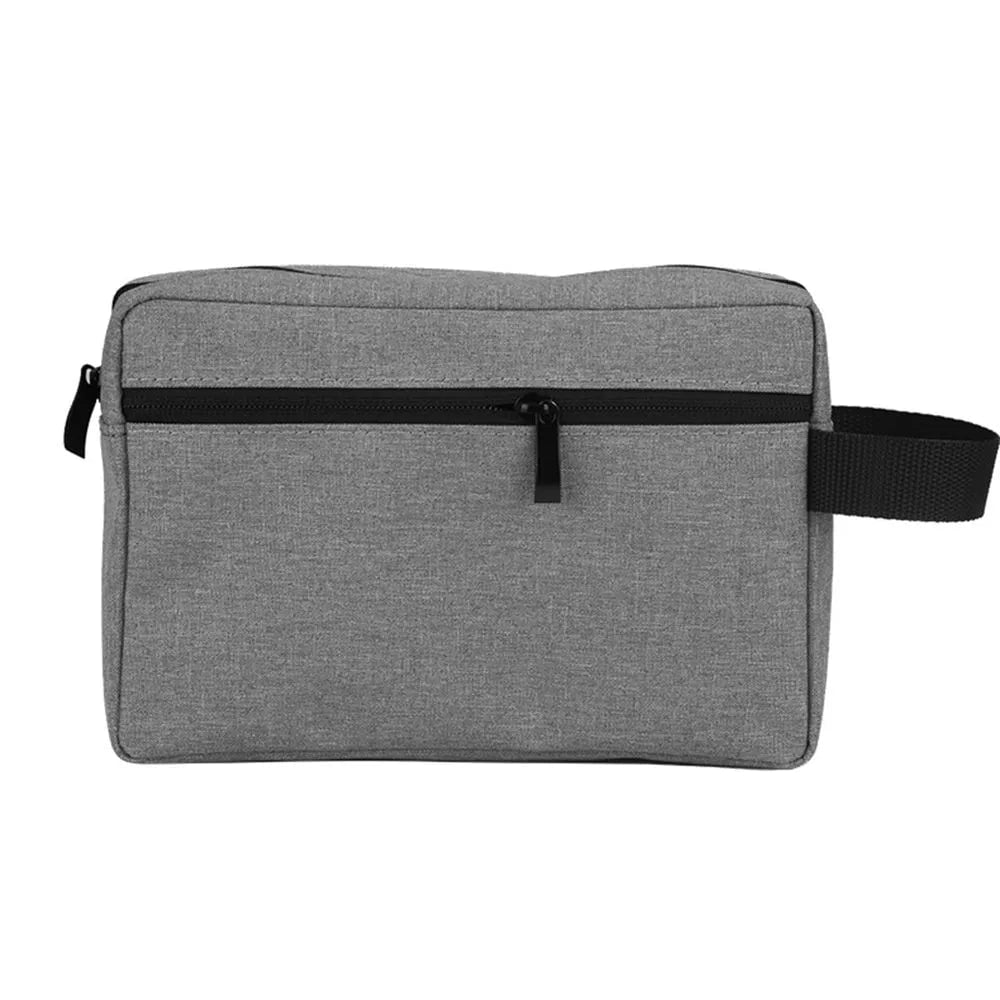 Storazone Grey Travel Mens Toiletry Bag Women Cosmetic Necessaire Case Waterproof Ladies Makeup Bag Beauty Wash Pouch Handbag