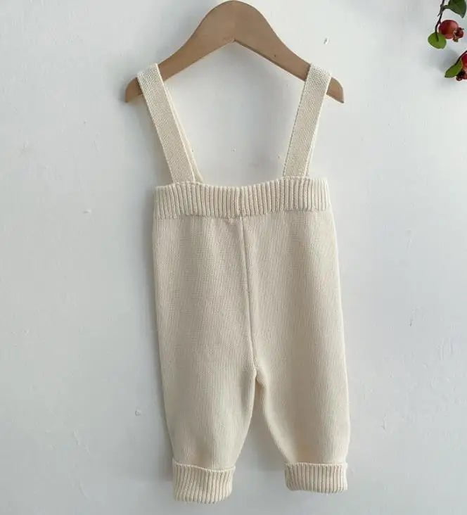 Storazone GZ128 Beige / 3M New 2022 Baby Knitting Rompers Cute Overalls Newborn Baby Boys Clothes Infantil Baby Girl Boy Sleeveless Romper Jumpsuit 0-24M