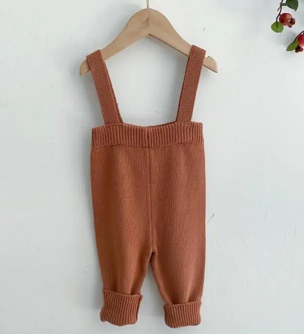 Storazone GZ128 Brown / 3M New 2022 Baby Knitting Rompers Cute Overalls Newborn Baby Boys Clothes Infantil Baby Girl Boy Sleeveless Romper Jumpsuit 0-24M