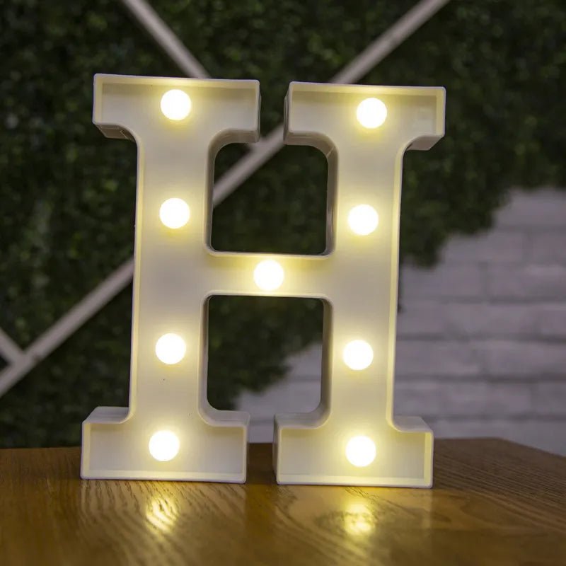 Storazone H / 22cm Luxury Alphabet Letter LED Lights Luminous Number Lamp  Battery Night Light for Home Wedding Birthday Christmas Party Decoration