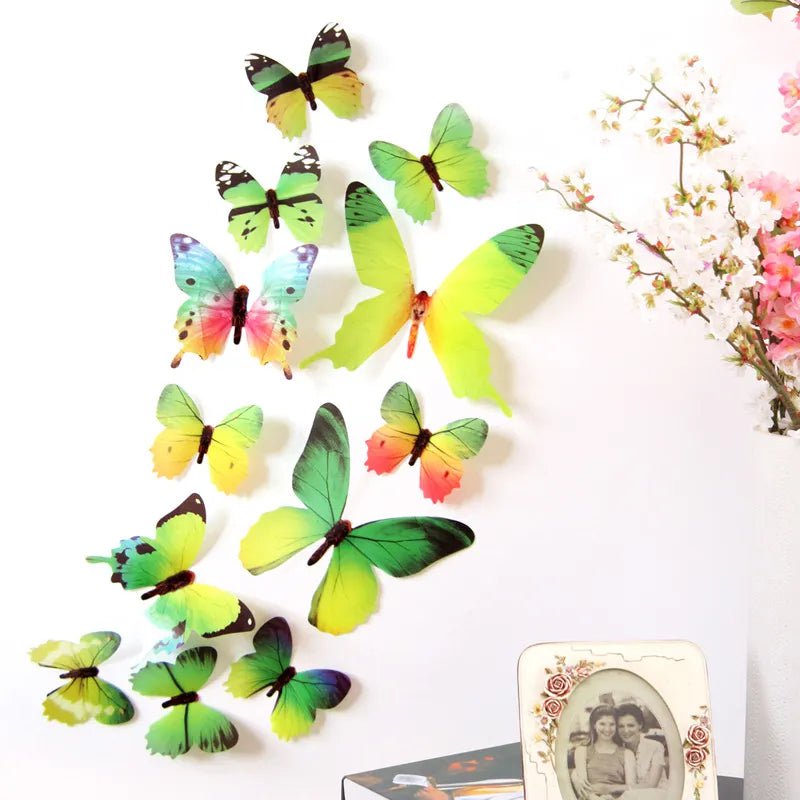 Storazone H Creative Butterfly Refrigerator Sticker Home Decoration Kitchen Mural DIY Wall Stickers Party Sticker Kids Room Wallpaper