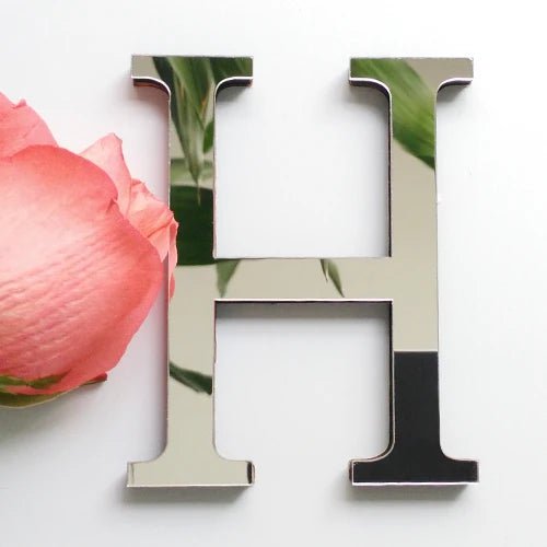 Storazone H English letters Acrylic Mirror 3D DIY wall stickers home Modern personality Home English Sticker Innovative letter customization