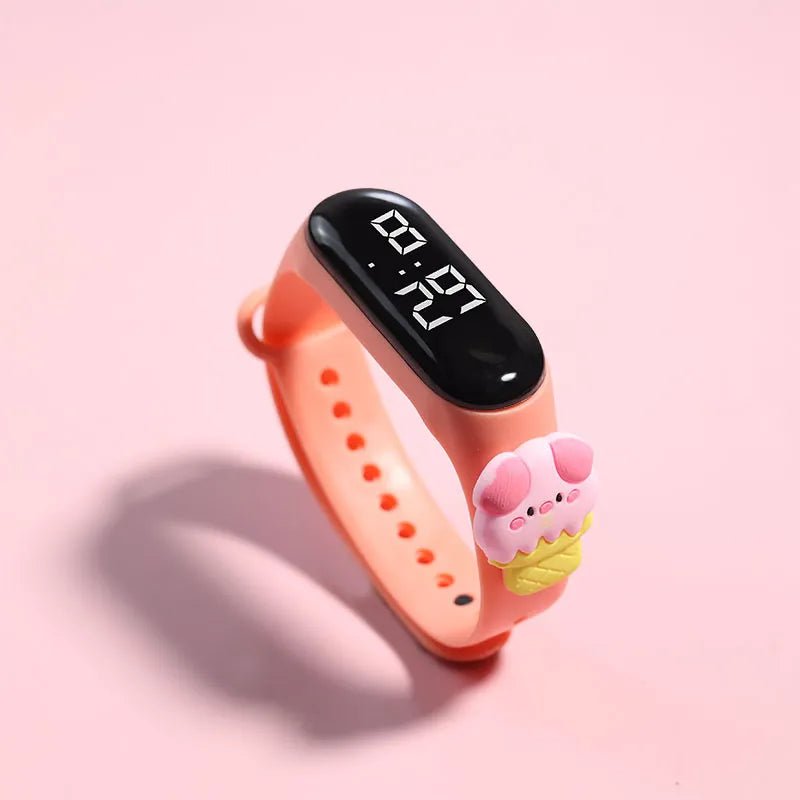 Storazone H Kids Watch Watch Reloj Smart Watch LED Children Watches Bracelet Cartoon Digital Ladies Watch for Girls Waterproof Clock Gift