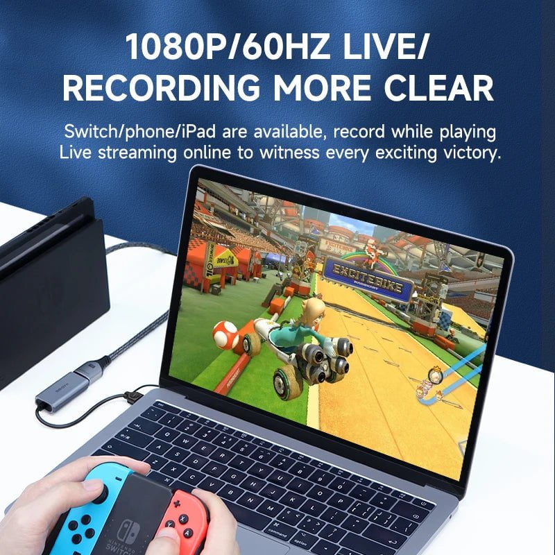 Storazone Hagibis USB 3.0 Video Capture Card HDMI-compatible to USB/Type-c Game Grabber Record ms2130 for Switch Xbox PS4/5 Live Broadcast