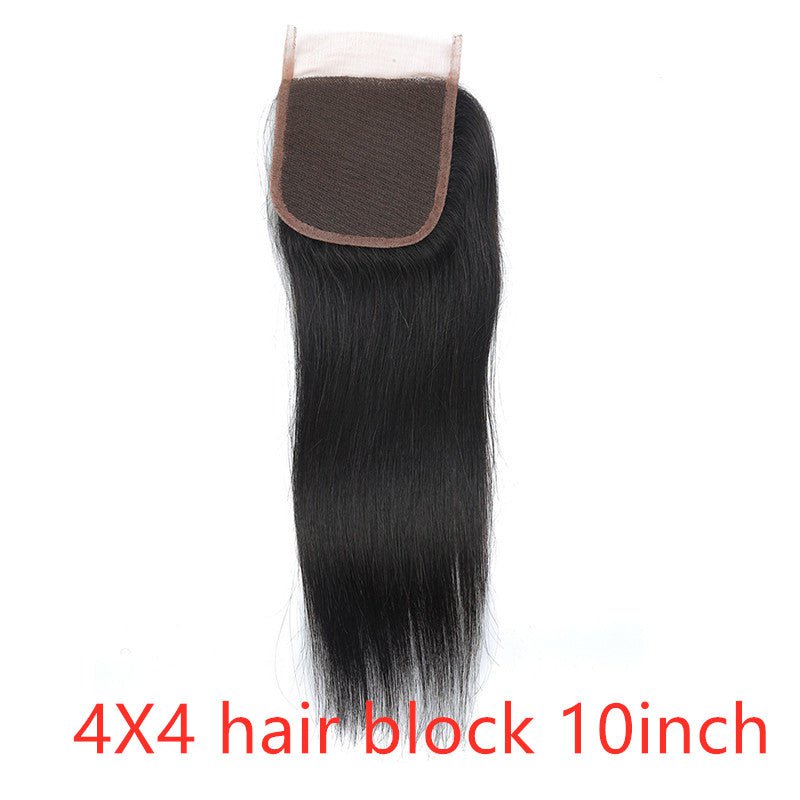 STORAZONE HAir 4X4 hair block / 10inch Real human hair straight wave human hair hair curtain natural color wig hair extension