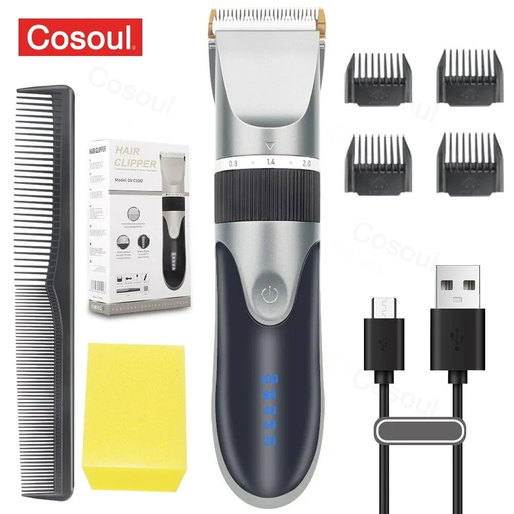 Storazone Hair Clipper Electric Barber Hair Trimmers For Men Adults Kids Cordless Rechargeable Hair Cutter Machine Professional