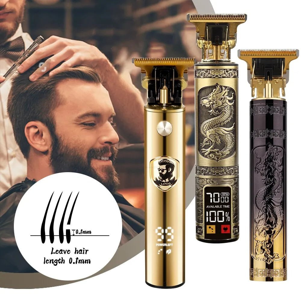 Storazone Hair Clipper Professional Cutter High Power Vintage T9 USB Hair Cutting Machine Trimmer for Men Cordless Beard Trimmer Barber
