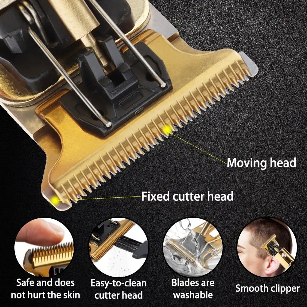 Storazone Hair Clipper Professional Cutter High Power Vintage T9 USB Hair Cutting Machine Trimmer for Men Cordless Beard Trimmer Barber
