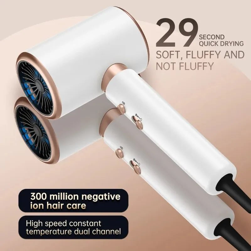 Storazone Hair Dryer, High-Speed Electric Turbine Airflow, Low Noise, Constant Temperature And Quick Drying, Suitable For Home Salons.