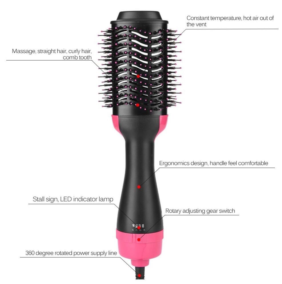 STORAZONE HAir One-Step Electric Hair Dryer Comb Multifunctional Comb Straightener Hair Curling