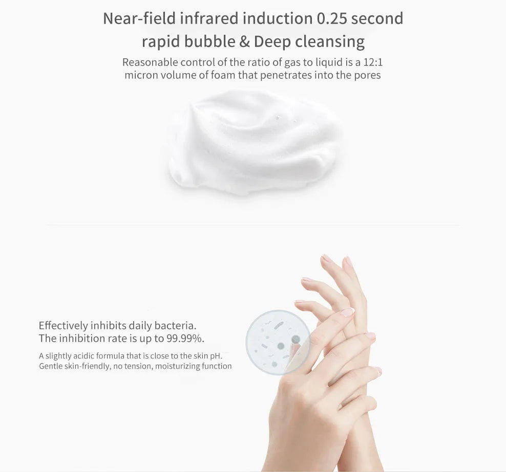 Storazone Hand Washer Only Original Xiaomi Mijia Auto Induction Foaming Hand Washer Automatic Hand Wash Dispenser Infrared Sensor Smart Home Appliance