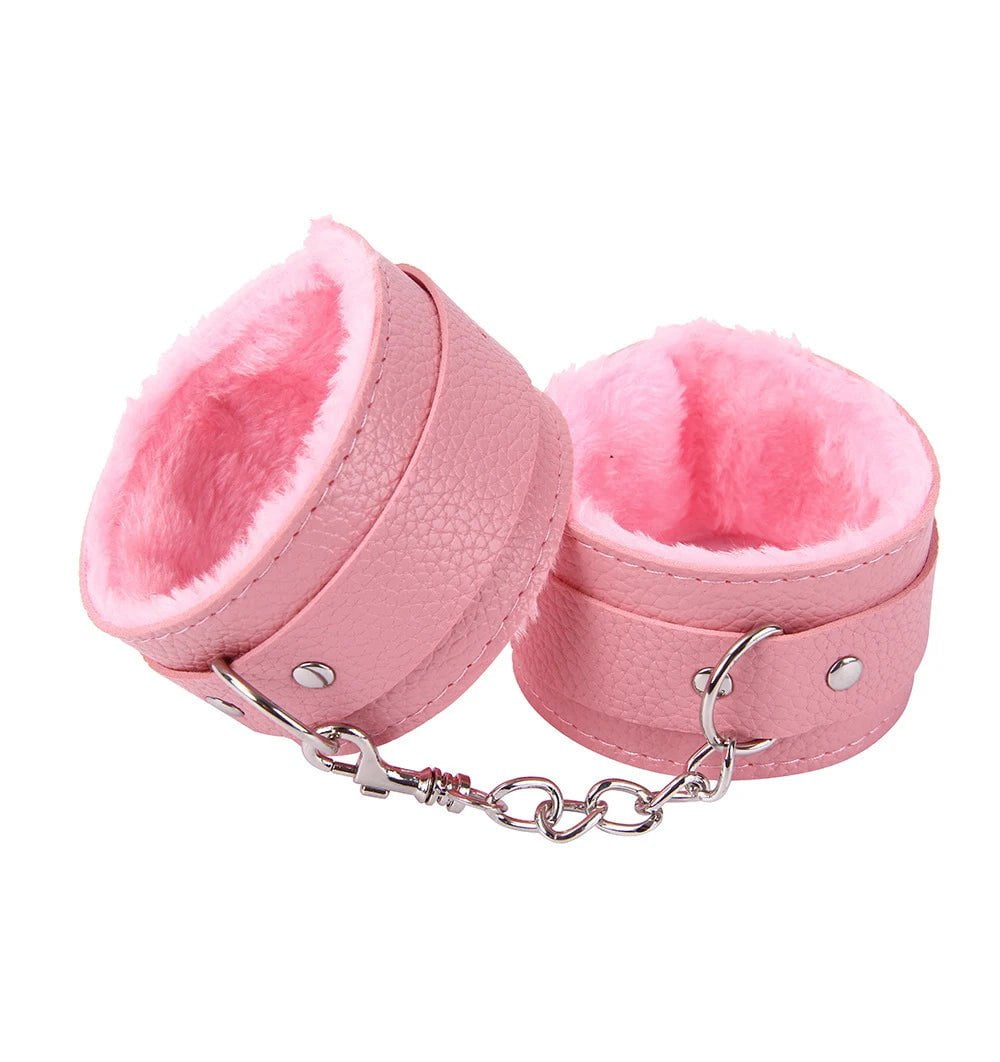 Storazone handcuffs-pink Handcuffs Cross buckle For Restraints Bondage Bracelet BDSM Woman Erotic Adult Sex Toys Game For Couples Exotic Accessorie shop