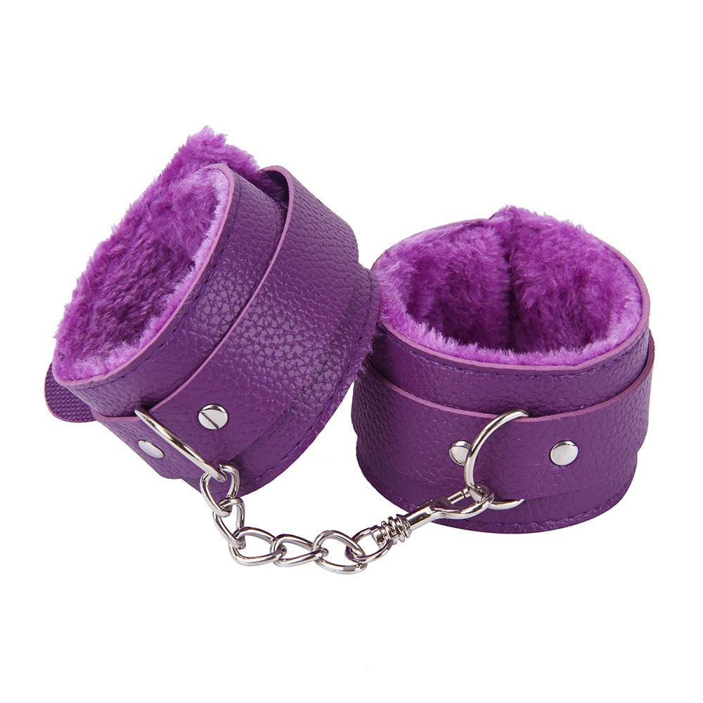 Storazone handcuffs-Purple Handcuffs Cross buckle For Restraints Bondage Bracelet BDSM Woman Erotic Adult Sex Toys Game For Couples Exotic Accessorie shop