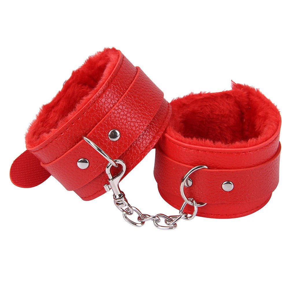 Storazone handcuffs-red Handcuffs Cross buckle For Restraints Bondage Bracelet BDSM Woman Erotic Adult Sex Toys Game For Couples Exotic Accessorie shop