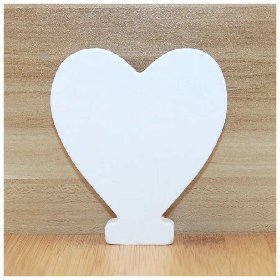 Storazone Heart / 10cm 1pc 10CM Wood Wooden Letters White Alphabet Wedding Birthday Party Diy Home Decorations Personalised Name Design 3.94 Inches