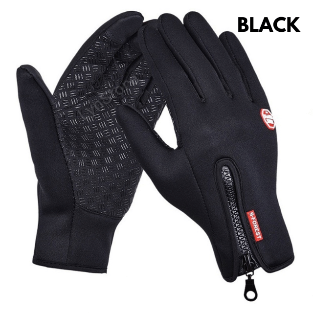 STORAZONE HEATER Black / L Winter Gloves Touch Screen Riding Motorcycle Sliding Waterproof Sports Gloves With Fleece