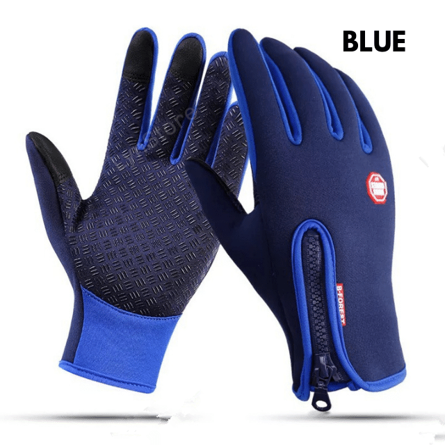 STORAZONE HEATER Blue / L Winter Gloves Touch Screen Riding Motorcycle Sliding Waterproof Sports Gloves With Fleece