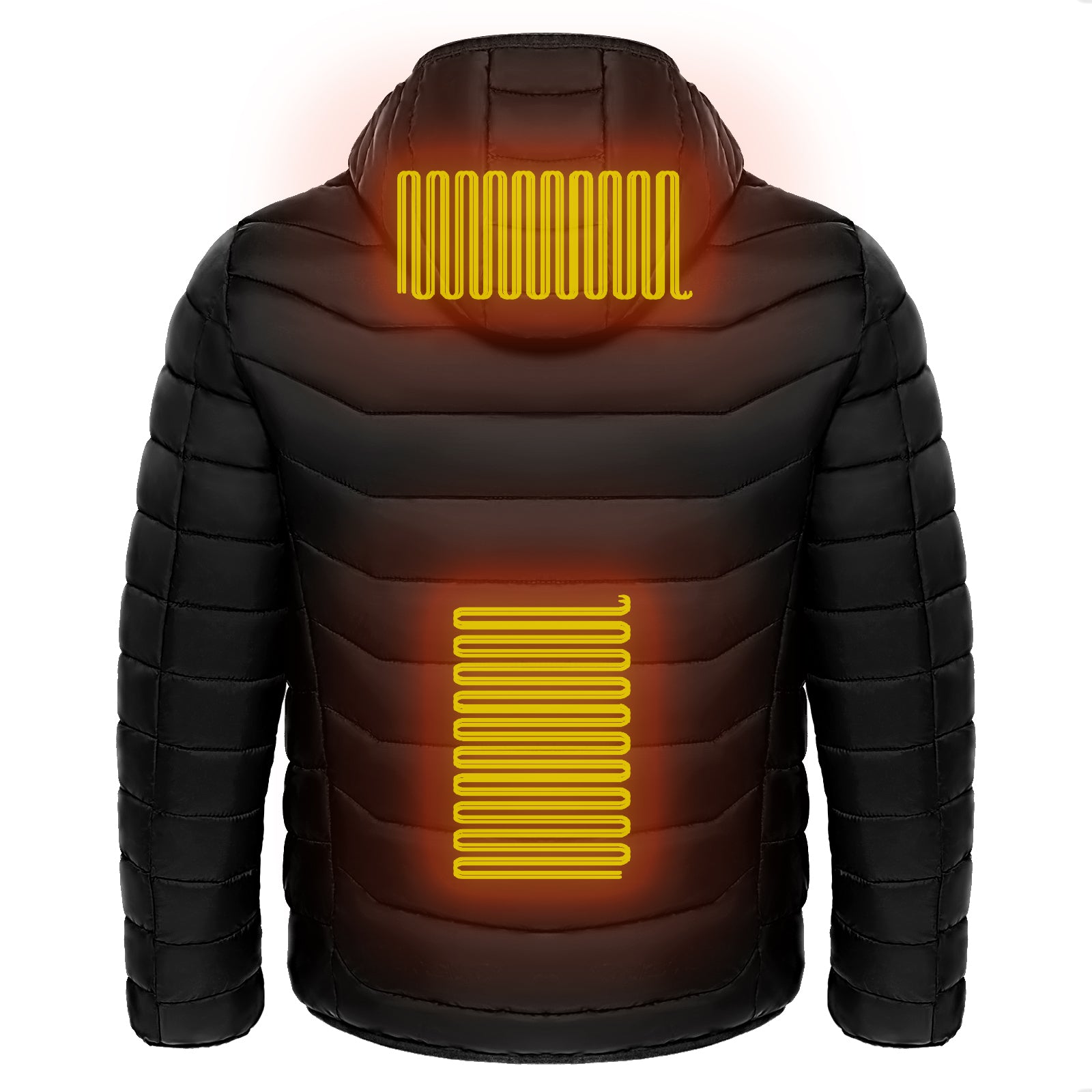 STORAZONE HEATER Men Heated Puffer Jacket Electric Heating Coat Insulated Hood Windbreaker 9Heat Zones
