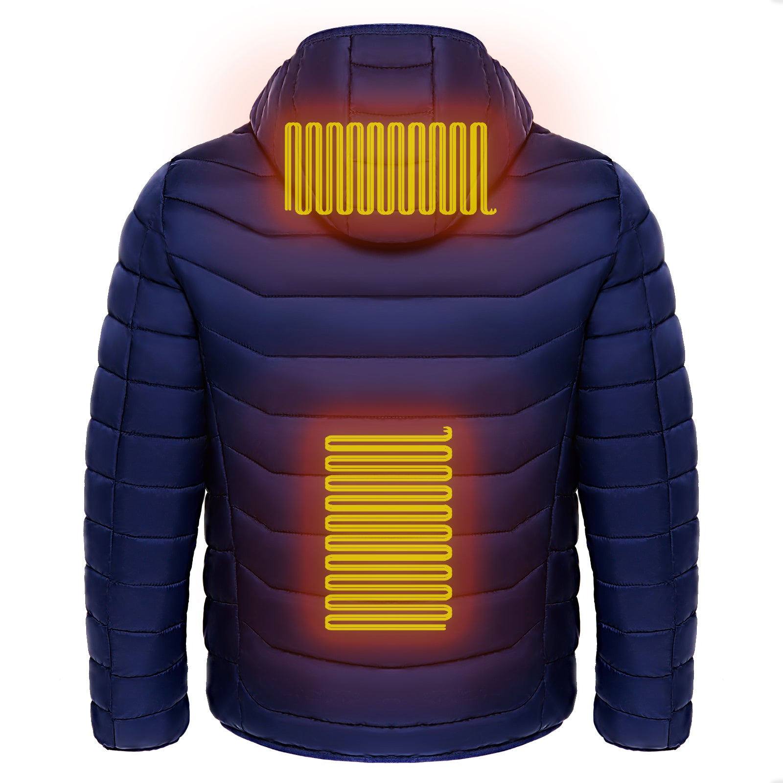 STORAZONE HEATER Men Heated Puffer Jacket Electric Heating Coat Insulated Hood Windbreaker 9Heat Zones