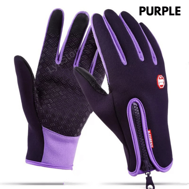 STORAZONE HEATER Purple / L Winter Gloves Touch Screen Riding Motorcycle Sliding Waterproof Sports Gloves With Fleece