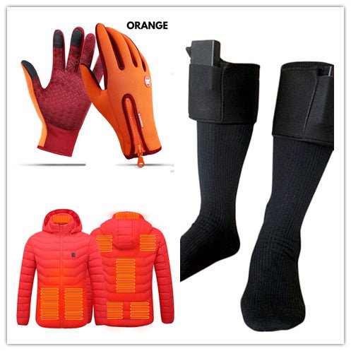 STORAZONE HEATER SET1 / L Winter Gloves Touch Screen Riding Motorcycle Sliding Waterproof Sports Gloves With Fleece