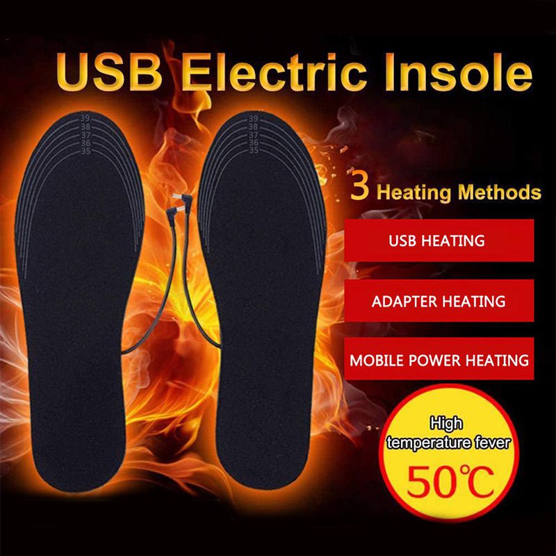 STORAZONE HEATER USB Heated Shoes Insoles Can Be Cut Winter Warm Heating Insoles Pad Feet For Boots Sneaker Shoes